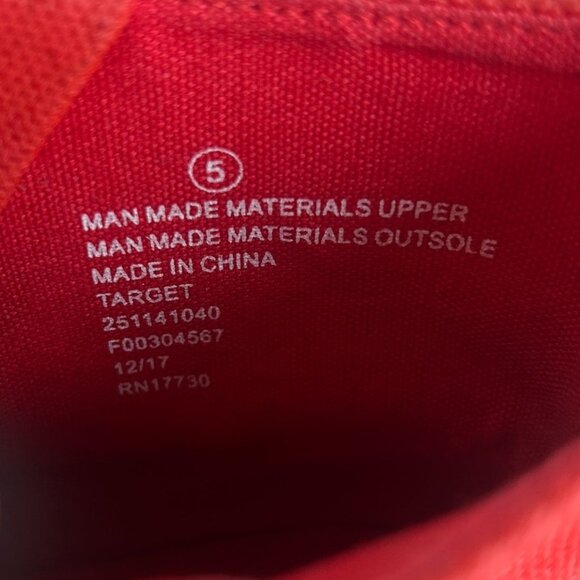 Hunter for Target High Top Canvas Rubber Dipped Sneakers Youth 5 Red Black - Picture 9 of 10